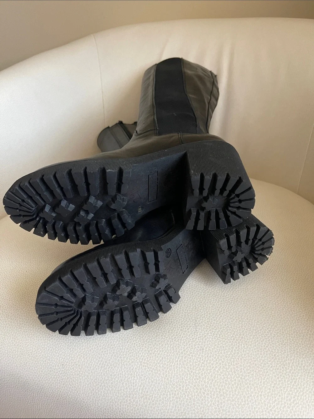 COACH & FOUR Black Genuine Leather Boots
